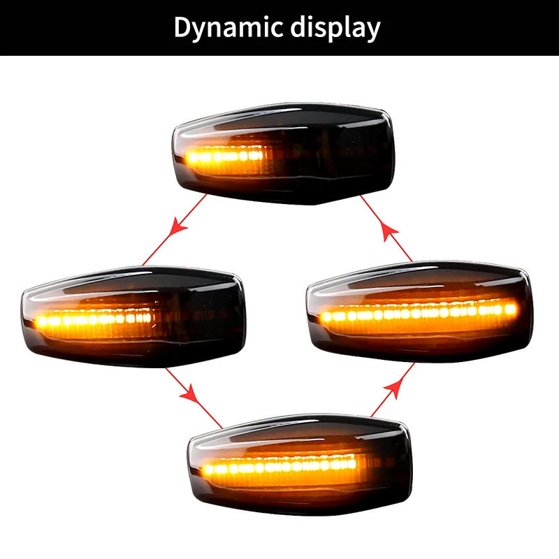 2pcs Dynamic Side Marker Flowing Lights Car Styling LED Side Indicator Turn Signal Light For Hyundai i10 2008-2011