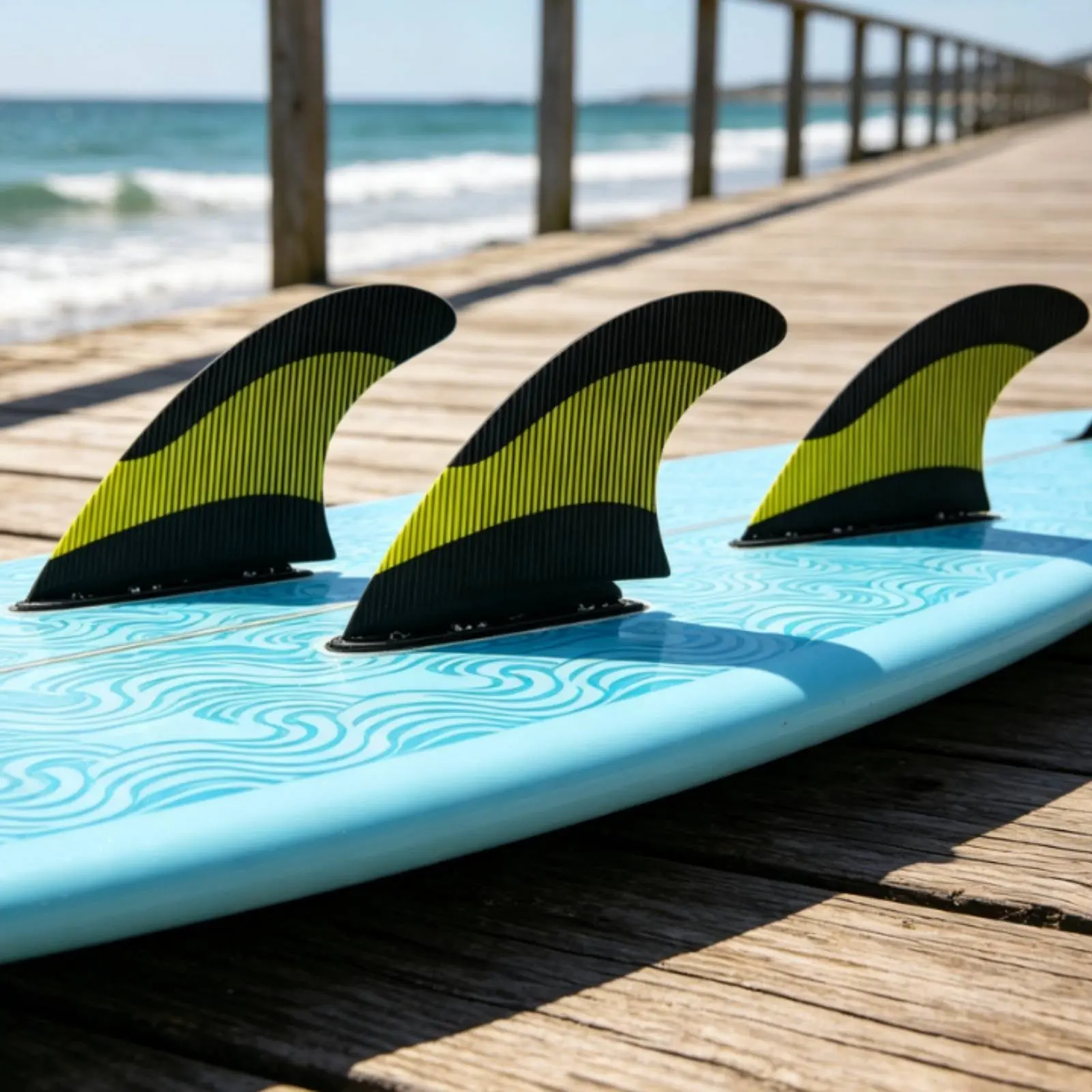 

3 Pieces FCS2 Wave-Riding Fin Lightweight Fiberglass Honeycomb Fin Water Sports Gear Good Stability Enhanced Control