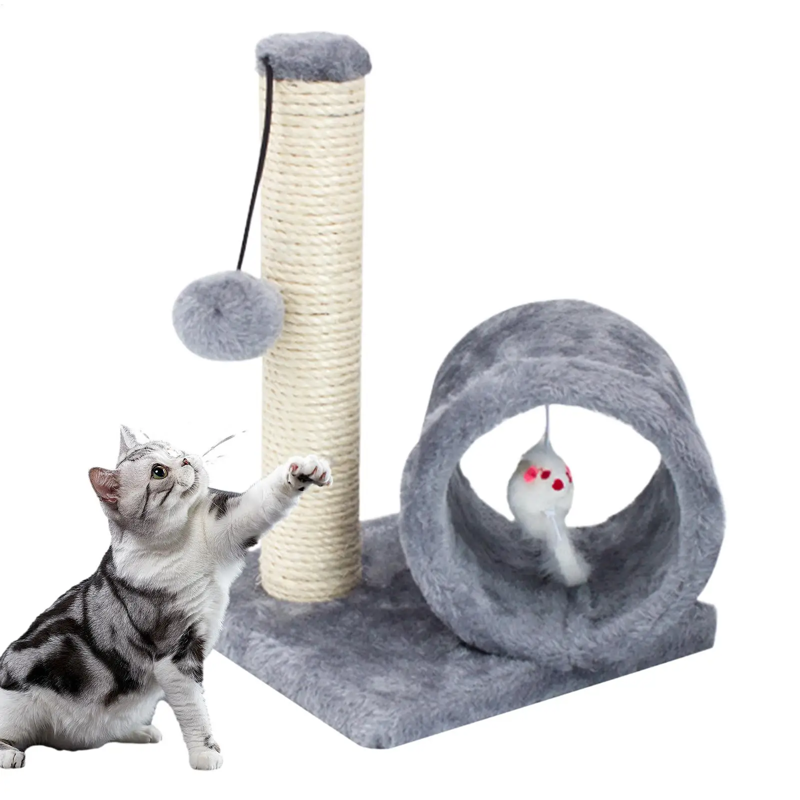 

Cat Scratch Post Sisal Kitten Scratch Pillar Elevated Interactive Cat Scratching Post For Exercise Stress Relaxation Climbing