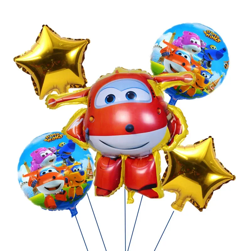 Cartoon shaped super Flyer children's birthday party decoration aluminum film balloon set