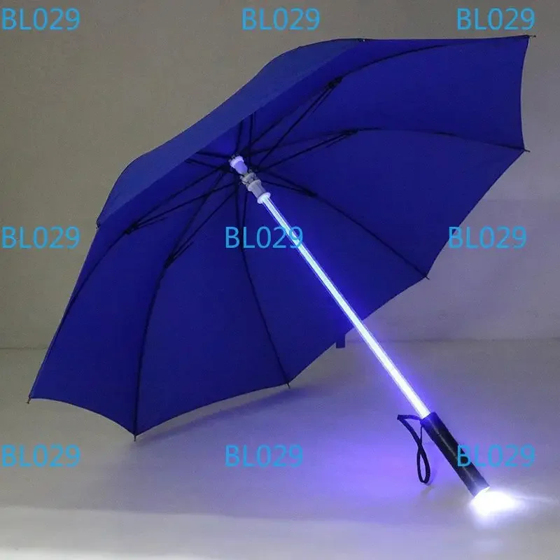 LED stick light luminous umbrella colorful creative lights fiber straight umbrella touch cloth luminous advertising umbrella