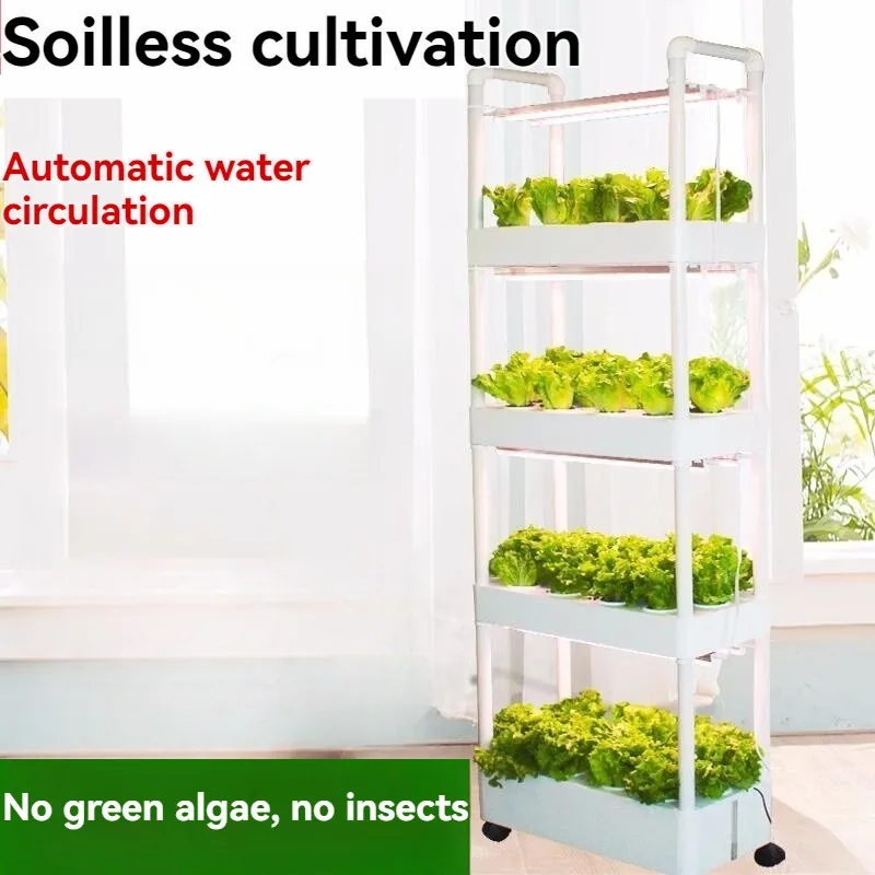 Multi-layer Vertical Hydroponic Grow Kit, Indoor Balcony Soilless Planter for Home Vegetable & Strawberry Cultivation