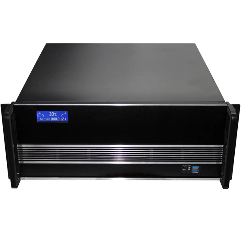 4u server chassis atx mainboard workstation with LCD temperature control screen all-in-one empty chassis