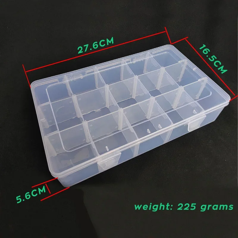 Tools Storage Box Adjustable 15 Grids Compartment Plastic Storage Box for Screw Watch Repair Parts Jewelry Holder Case Organizer