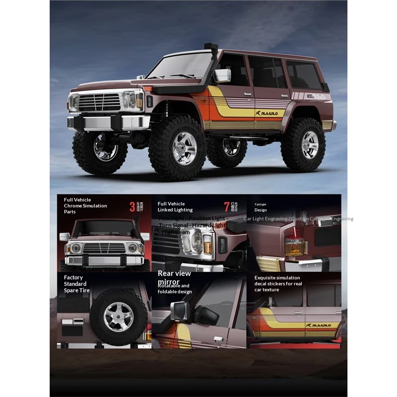 LeiLuo TK07 1/7 RC Rock Crawler telecomandato camion elettrico 4WD fuoristrada con differenziale di trasmissione