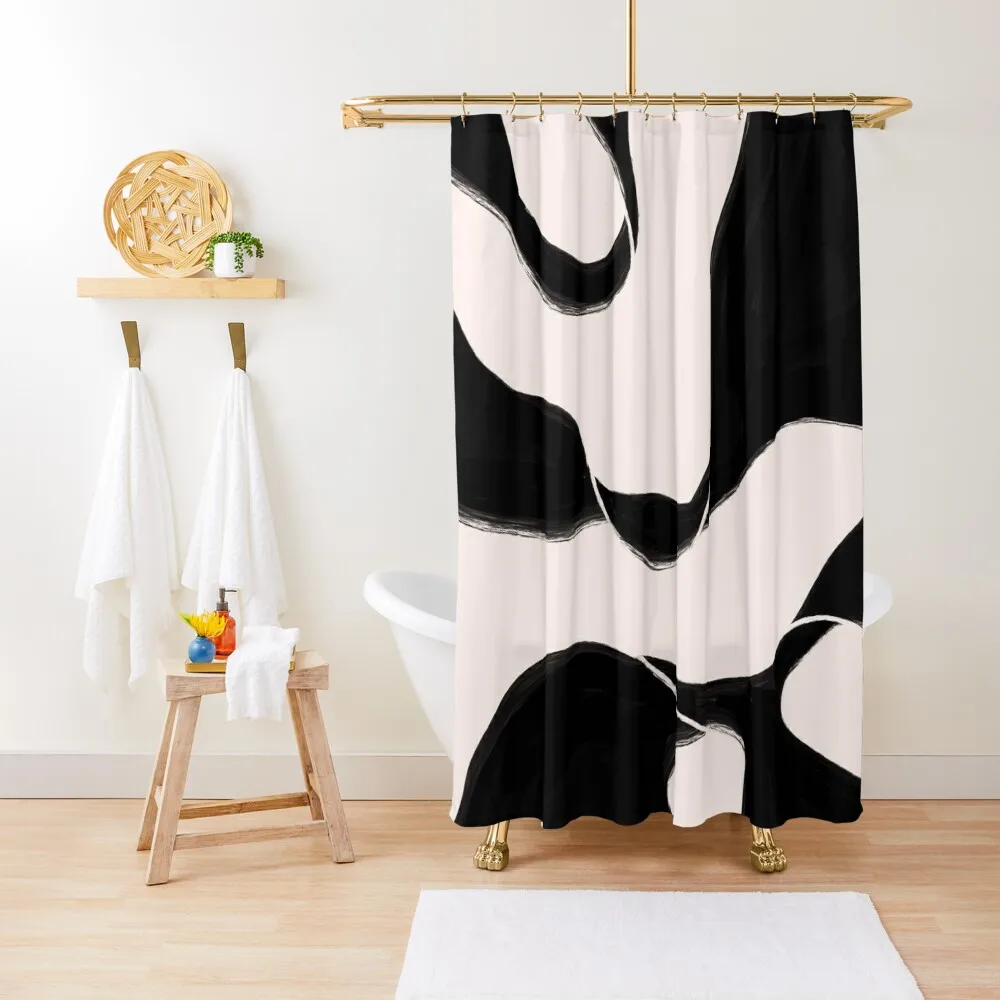 

Minimalist Organic Shapes Abstract Elegant Shower Curtain Bathroom Accessory Waterproof Shower Curtain
