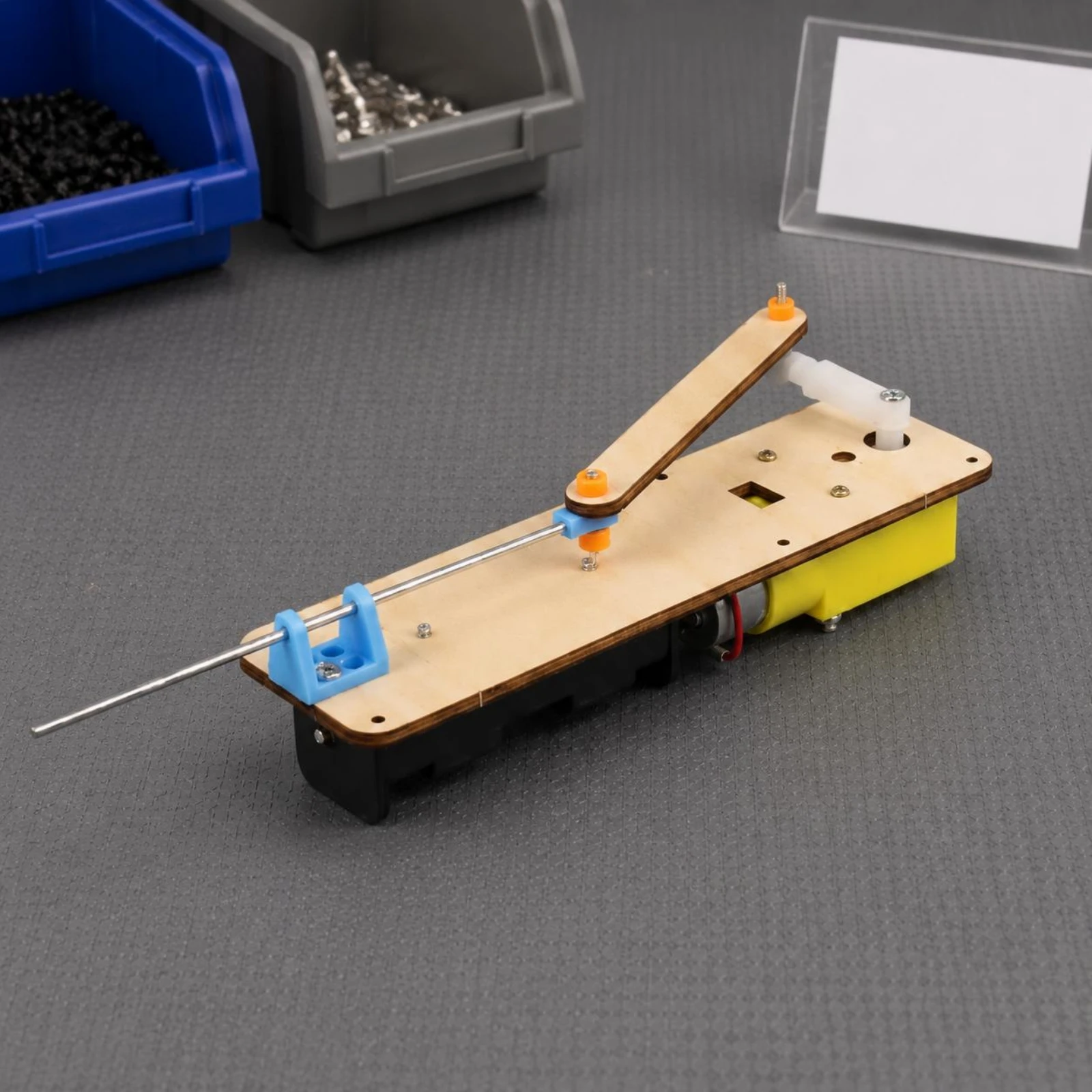Picture 4: Reciprocating Linkage Model Telescoping Rod Linear-Motion Linkage Classroom Apparatus Adjustable Stroke Pre-Drilled Holes