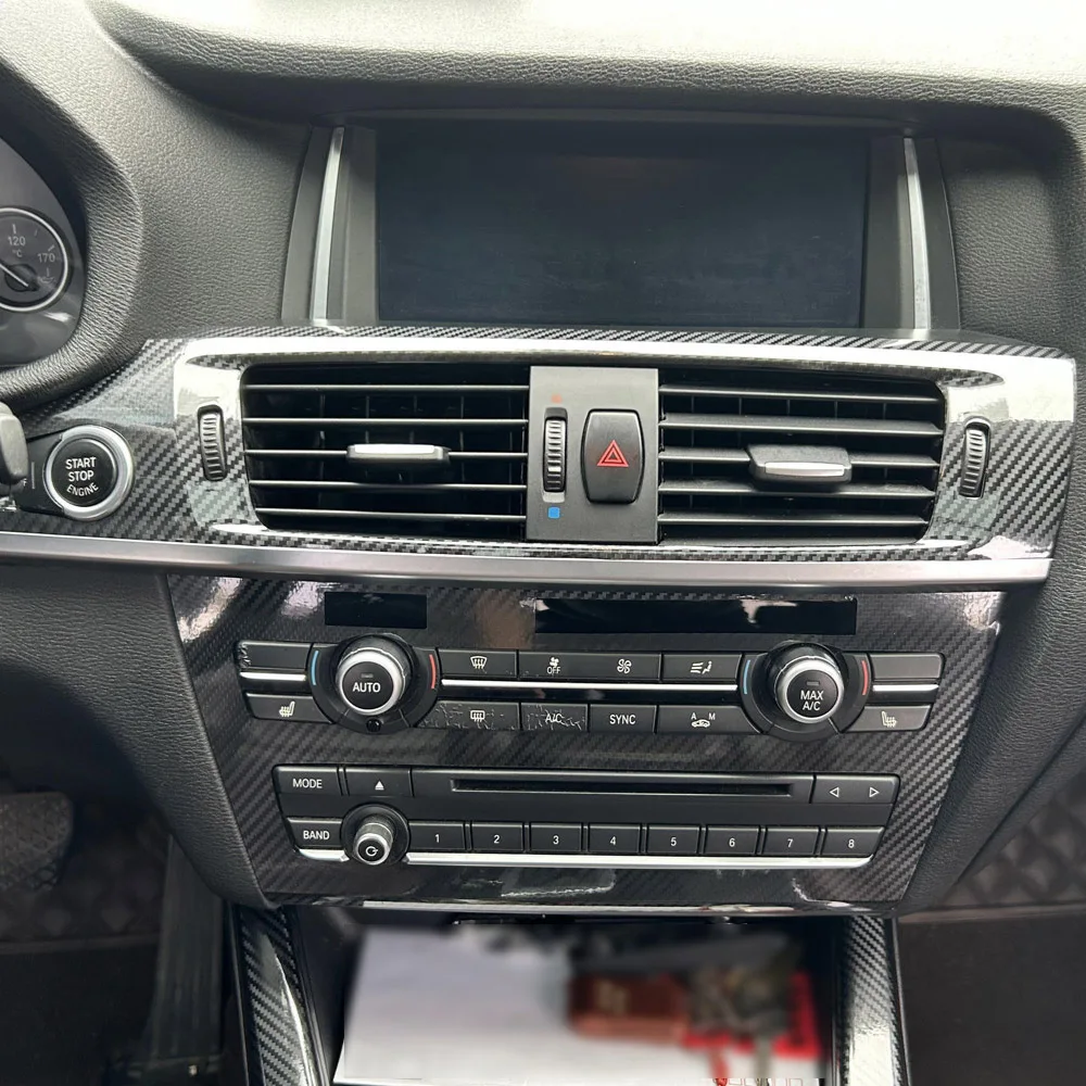 Carbon Fiber Interior Trim Stickers For BMW X3 F25 X4 F26 2011-2017 Central Console Gear Shift Panel Door Handle Cover Trim