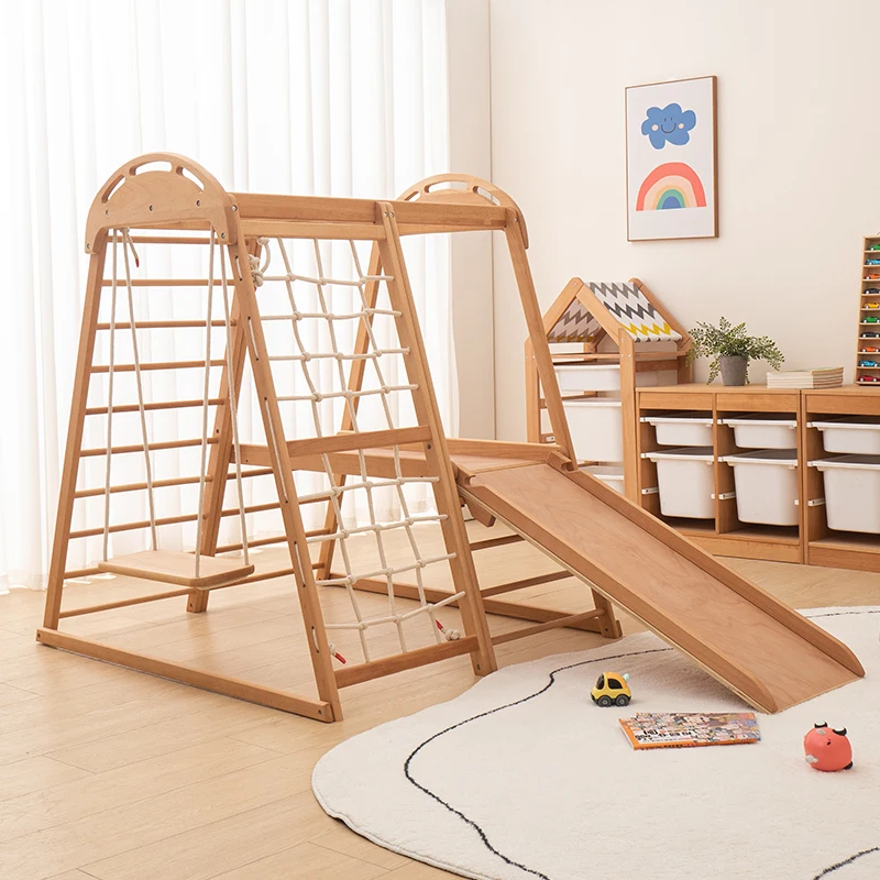 

Горячая распродажа: Игровой комплекс для малышей в стиле Монтессори, деревянные игрушки для лазания, прочная деревянная конструкция для дома