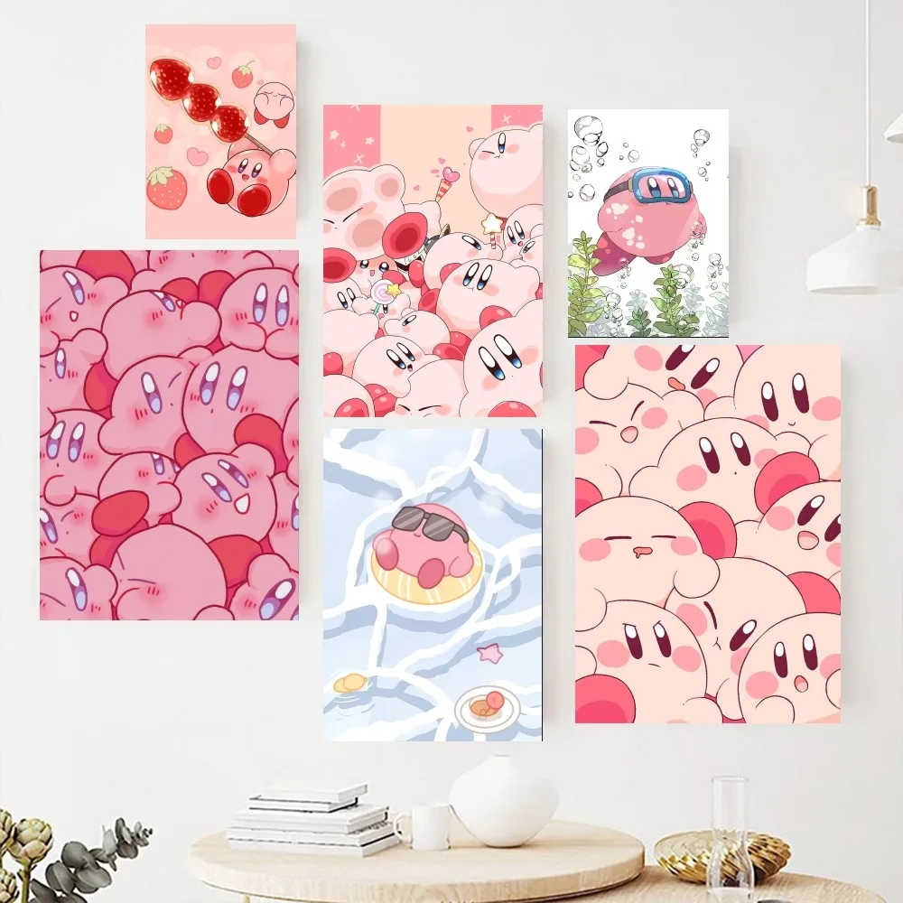 Cartoon Cute K-Kirbys Poster Paintings on The Wall Picture for Living Room Interior Painting Room Decoration