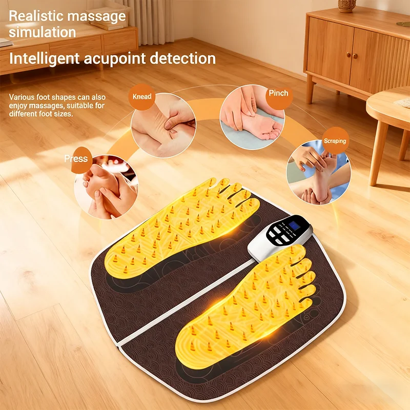 

High quality Intelligent Foot Pad Massager - Popular Pulse Physiotherapy Tool Microcurrent Multi-mode Health Foot Massager