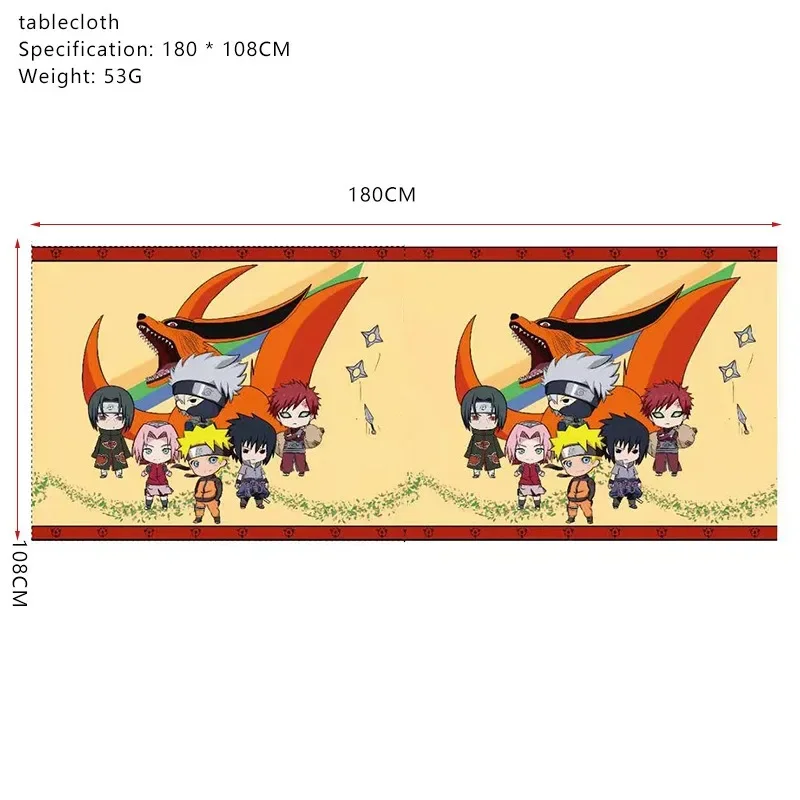 New Naruto themed children's birthday party decoration disposable tableware set background cloth