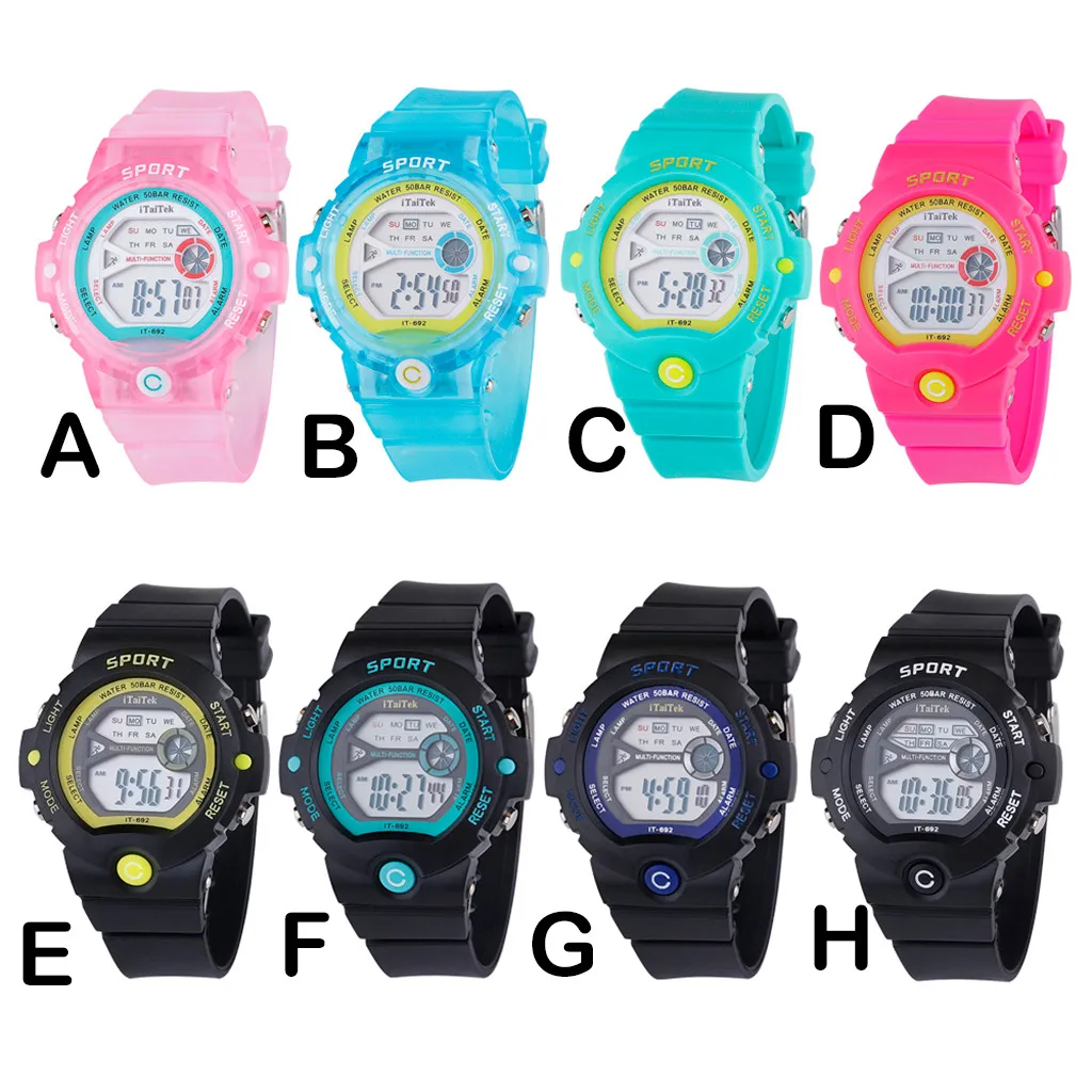 Children Sport Watch Multi Function Waterproof Luminous Fashion Electronic Watch