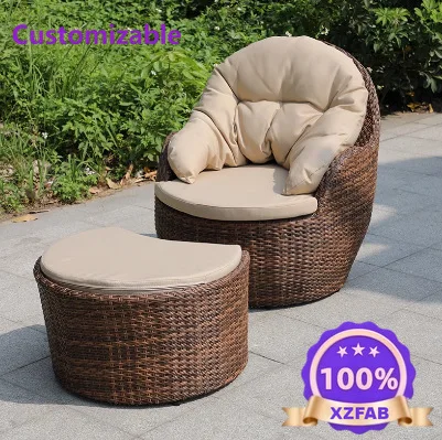 Factory Direct 2026 Rattan tables and chairs casual rattan chair three-piece set