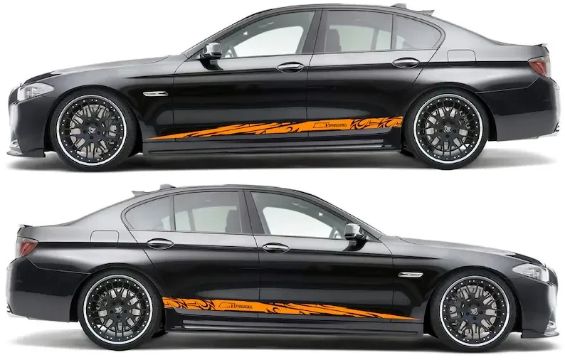 

2x body decals side stripe sticker logo graphics vinyl high quality Compatible with BMW M5