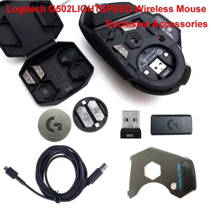 Беспроводной приемник мыши Logitech G502 HERO LIGHTSPEED, противовес, круглый кабель для GPW G pro x G903, адаптер нижней крышки