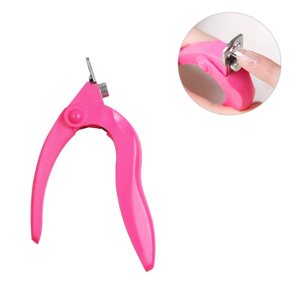 2 قطعة قسط الفولاذ المقاوم للصدأ مسمار القاطع U شكل مانيكير المقص ل الاكريليك الأظافر الاصطناعية الطبيعية المتقلب أداة باديكير #2