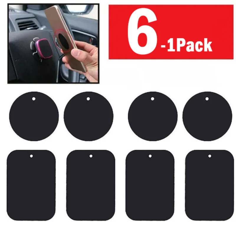 3cm/4cm/6.5cm Metal Plate For Car Phone Holder Magnetic Holder Round Square Sticker Iron Sheet for Mobile Tablet Magnet Disk