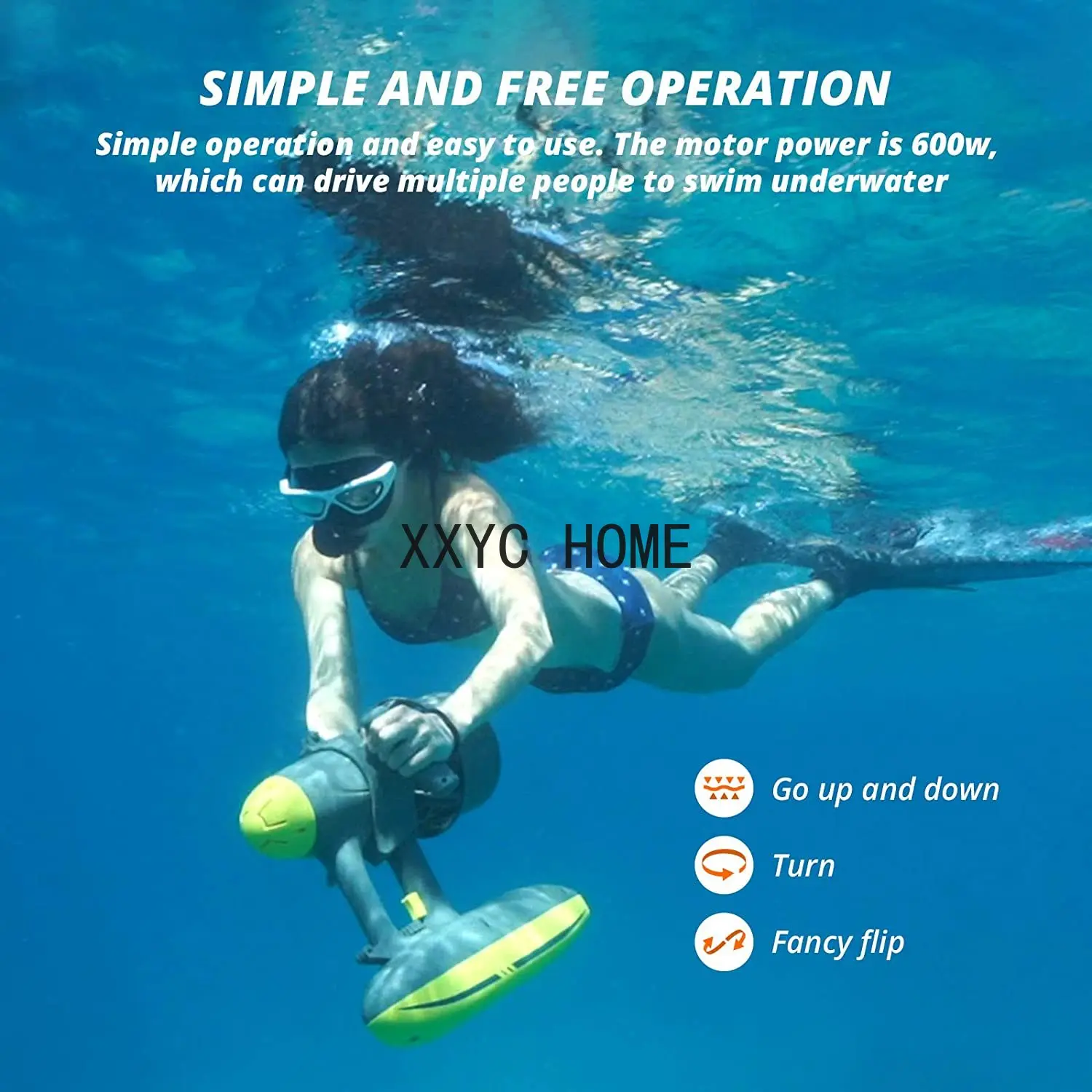 Underwater Scooter for Adults Sea Scooter with Action Camera Mount Seascooter Scuba Diving Snorkeling Adventures Pool Gear