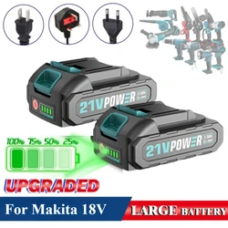 Makita 18V 전기 렌치 전기 드릴 전동 공구 용 용량 표시기가있는 18V 20V 21V 충전식 리튬 이온 배터리