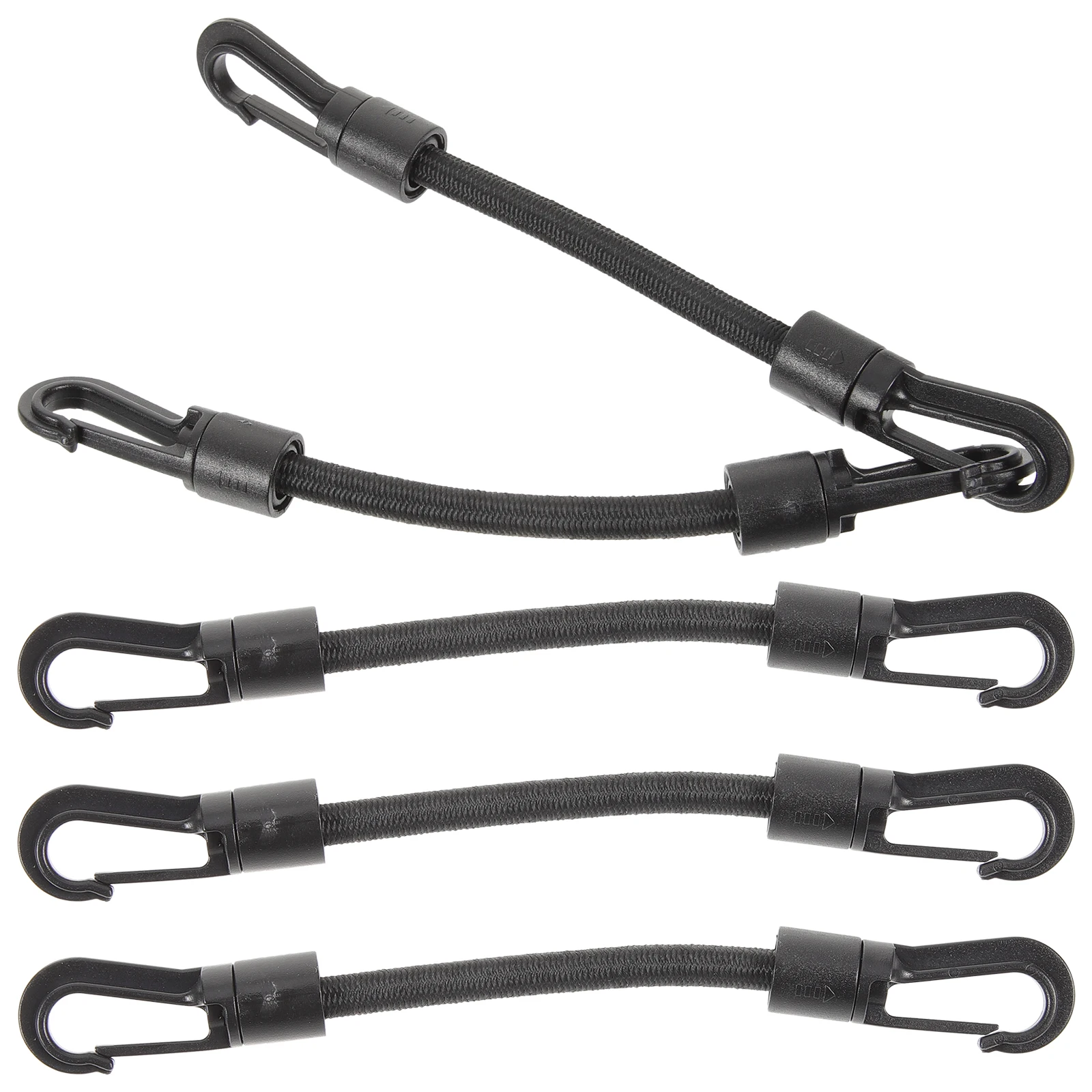 5 Pcs Elastic String Hook Bungee Cord with Carabiner Hooks Adjustable Cords Curtain Kayak Straps Camping Strong