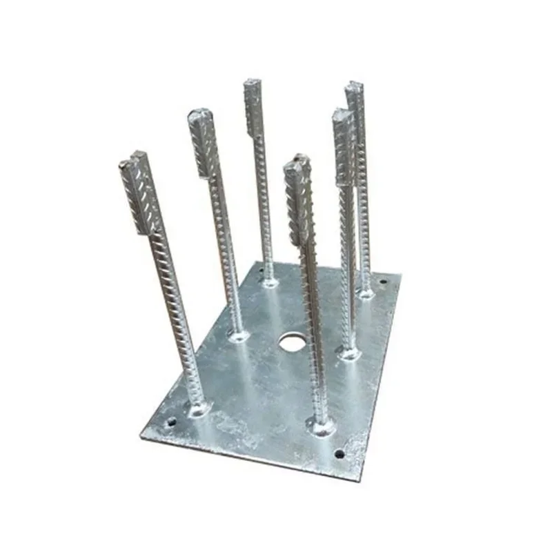 hot dip galvanizing steel plate foundation embedded parts steel structure customized pre buried parts