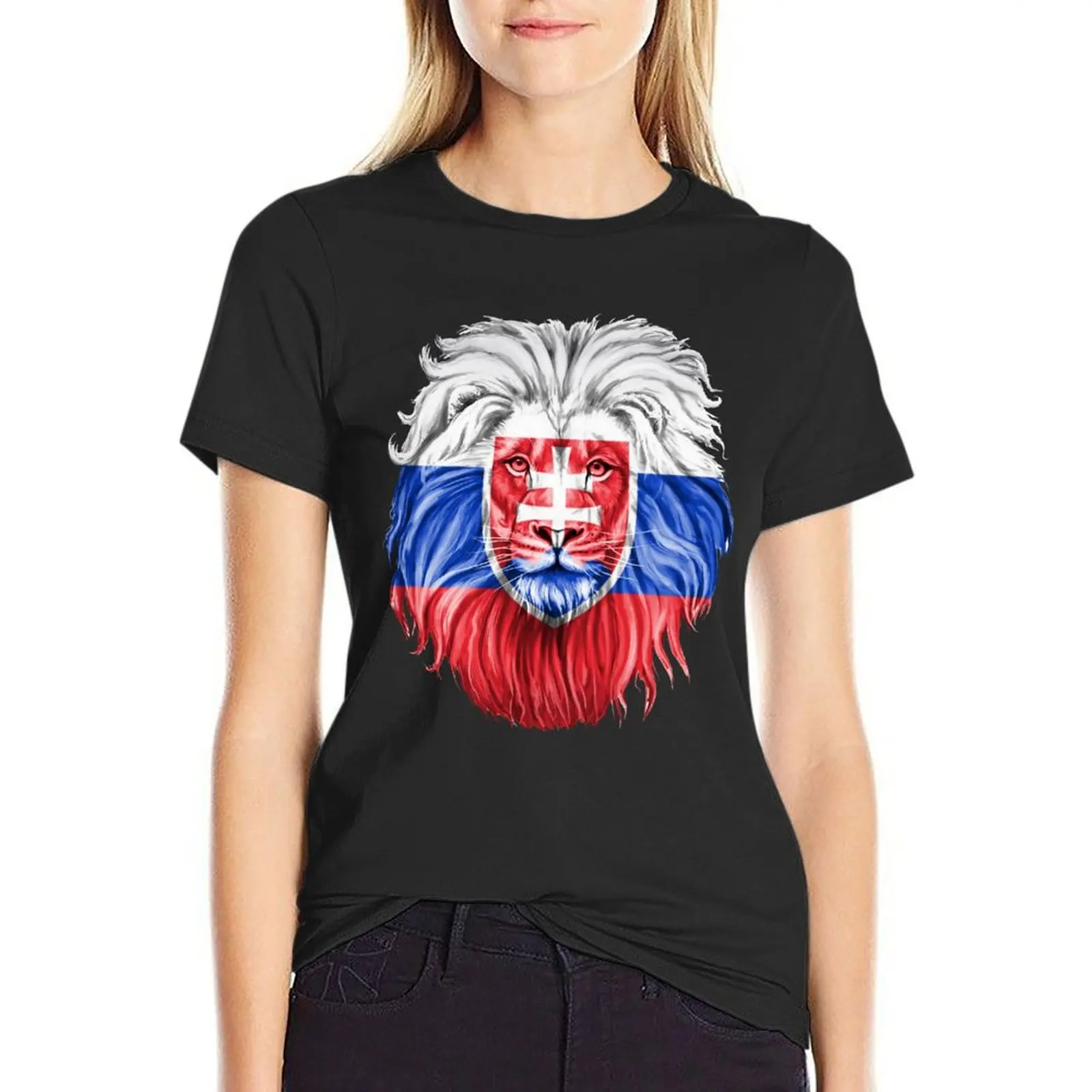 

lion Flag Of Slovakia , Slovakia lion , Slovakia gift, womens, mens, funny gifts, roots, flag, proud, pride T-Shirt