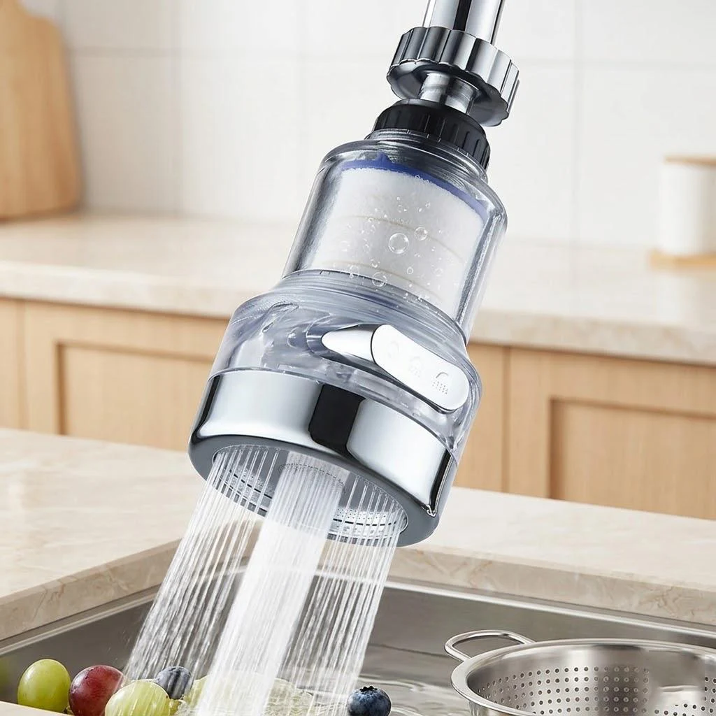 360 Degree Rotating Nozzle Mixer Faucet Aerator 3 Modes Pressurized Splash Water Saving Kitchen Bubble Diffuser
