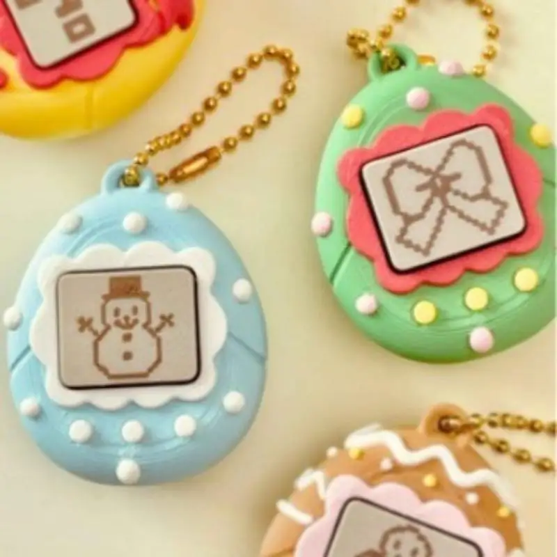 1 Packung 5cm 3D-gedruckter, umweltfreundlicher PLA-Stil Fidget-Schlüsselanhänger, nostalgischer Clicker-Taschenanhänger mit stabiler Goldperlenkette – Detail 4