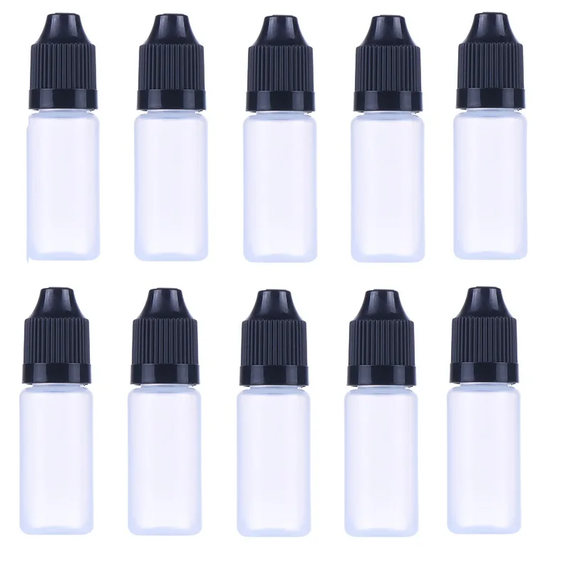 10Pcs  LDPE 15ml Thin Tip Dropper Bottles, Small Empty Squeeze Dropper Bottles - Solvents, Essential Oils, Eye drops, Saline