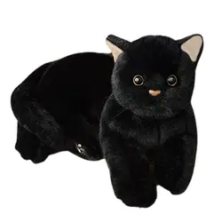 Black Cat Plush Toy Stuffed Animal Black Kitten Doll Pillow Boys Girls Soft Toys Children Birthday Gifts Cute Plush Toy