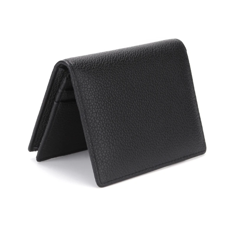 Unisex PU Leathers Card Holder Front Pocket Wallet Purse Multislot Business Card Case Easy to Use