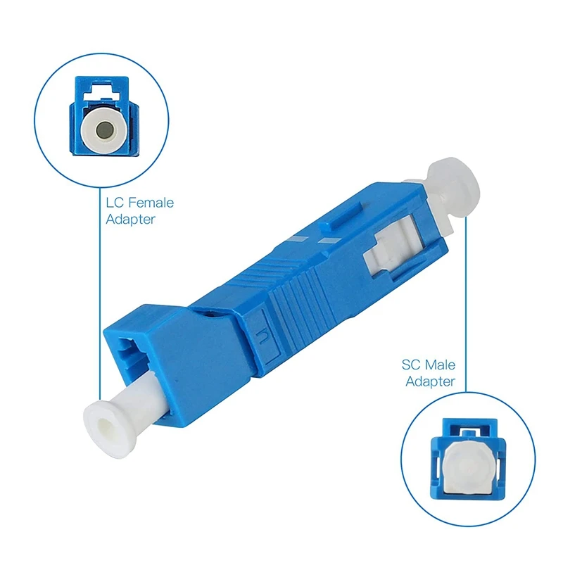 FULL-4 Pack Single Mode 9/125Um SC/UPC Male To LC/UPC Female Hybrid Optical Fiber Adapter Connector For Optical Power Meter