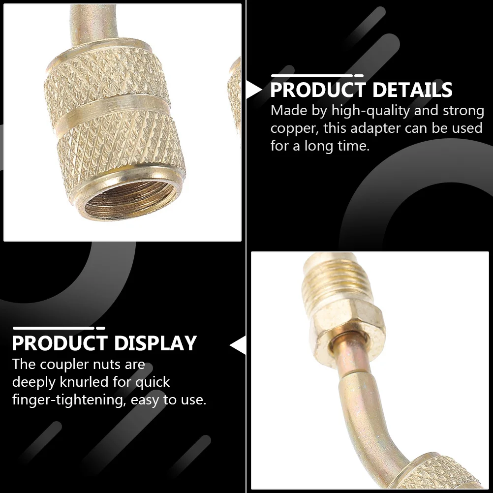 

4pcs Mini Split Adapter Air Conditioner Hose Fitting Durable Hvac System Connector Refrigeration Service Couplers