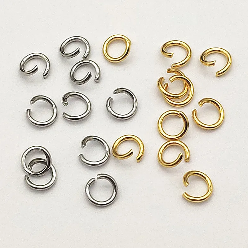 New Arrival! 1x6mm 1000pcs Stainless Steel Jump Rings & Split Rings For Handmade Jewelry DIY Parts,Jewelry Findings&Components