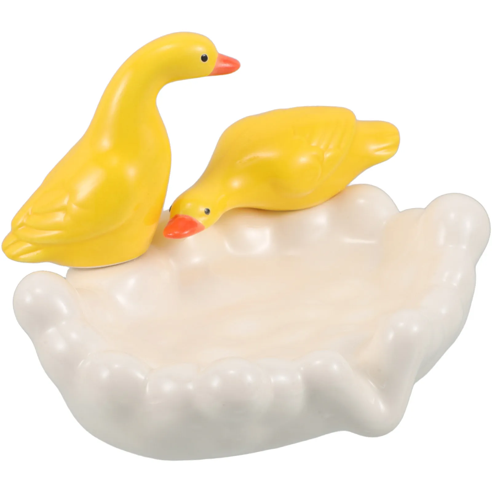 

Керамическая подставка для мыла в форме милой уточки, фарфоровый самодренажный держатель для мыла, подставка для губки для ванной и кухни, аксессуары