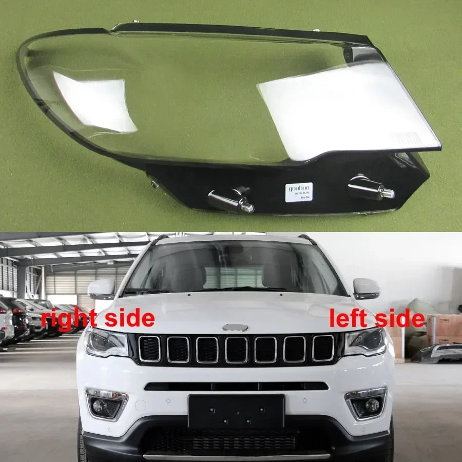 For Jeep Compass 2017 2018 2019 Transparent Headlamp Lamp Shell Lens Headlight Shade Replace Original Lampshade Plexiglass