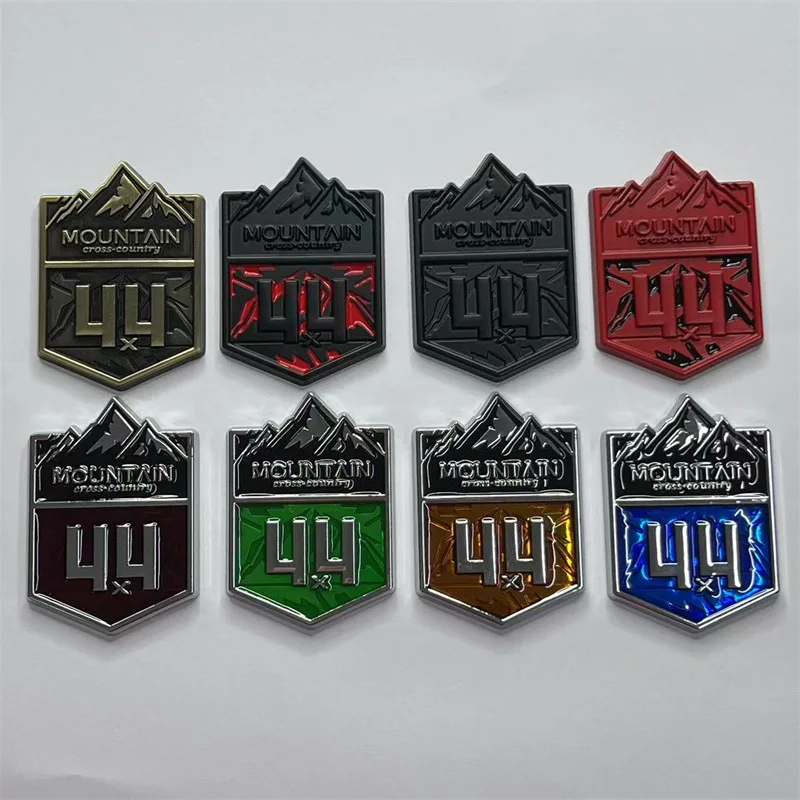 High-quality Modification Metal Stickers Snow Mountain 4X4 Element Scratch Cover DIY Decoration Car