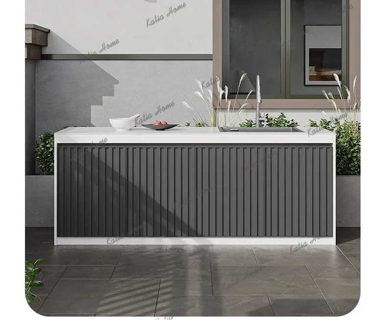 FG  Outdoor Aluminum Honeycomb Wash Basin Pool Outdoor Courtyard Garden Pool Table Aluminum Alloy Storage Cabinet