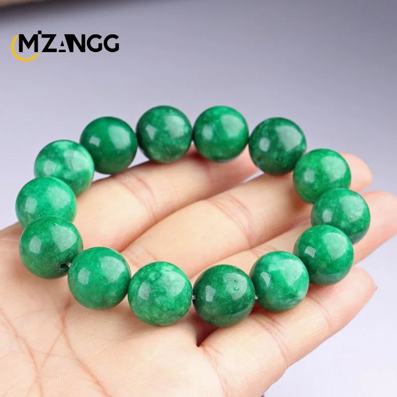 Natural Jade Dry Green Bracelet Necklace Hand-carved Exquisite Fashion Men\'s and Women\'s Jewelry Holiday Gift Lucky Amulet