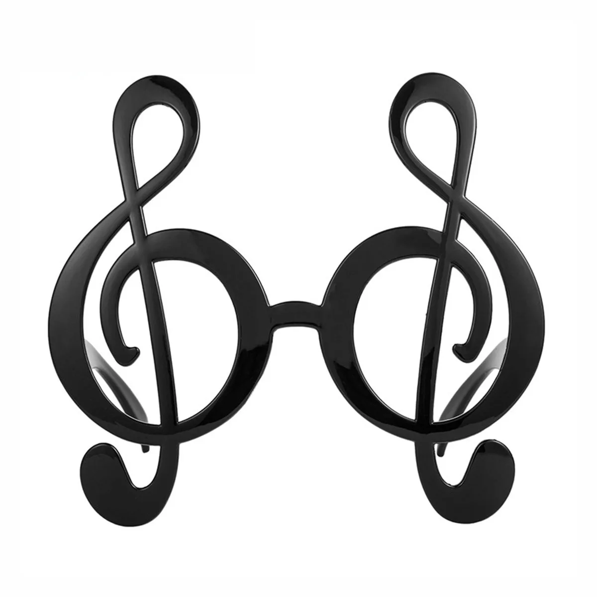 

Note Glass Creative Funny Beautiful for Concert Festival Party Black Custom Frame Lens Color Wear At Night Events Cosplay