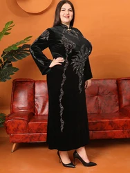 Muçulmano Euramerican África vestido bonito das mulheres temperamento nobre vestido moda Diamond Robe vestido muçulmano mulheres