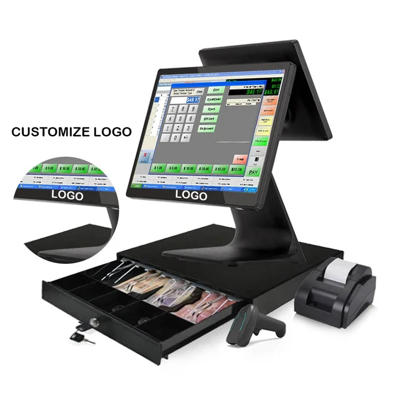 

Wholesale Pos System Set Pc Windows Cash Register Restaurant Touch Screen Pos Systems Cash Register