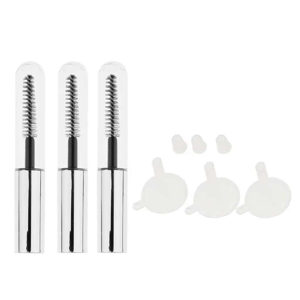 Bottiglia vuota ricaricabile per tubo di crescita delle ciglia per mascara da 3 pezzi da 4 ml