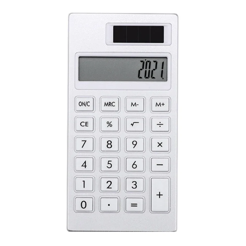 

12Digits Small Calculator Quiet Operations Solar Calculator Students Calculations Creative Office Tool Quite Thin QXNF