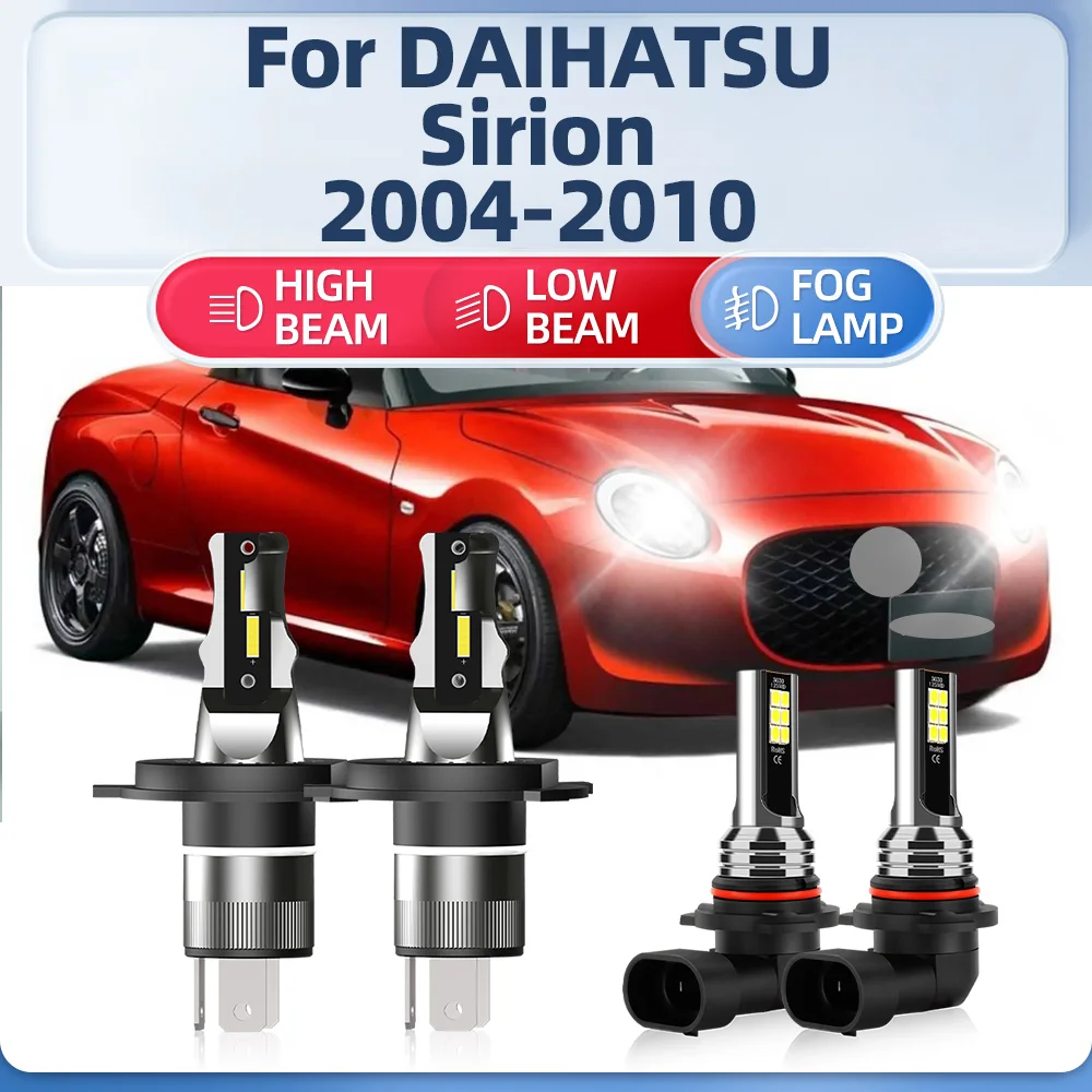 LED Headlight Bulbs 40000LM Canbus Car Lights 12V 6000K Auto Fog Lamps For DAIHATSU Sirion 2004 2005 2006 2007 2008 2009 2010