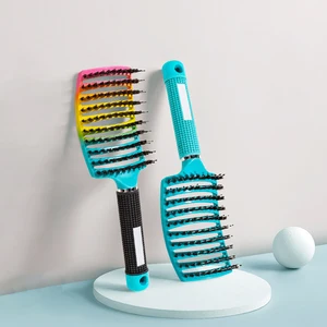 Masaj salonu anti-statik saç fırçası, diş fırçası, naylon kıl, kadınlar, saç, ıslak kıvırcık saç, 1-pc Zemini fırçalamak için 6 büyük satış-no. 2