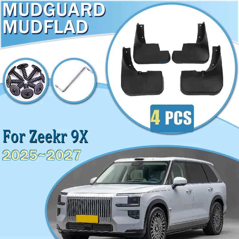 

For Zeekr 9X EX1H 2025 2026 2027 4PCS Car Mudguards Splash Wheels Protection Mud Guard Wheel MudFlaps Flaps Parts Accessories