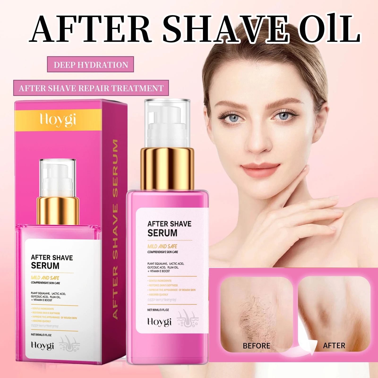 Apricot After Shave Oil for Smoothing & Firming Skin Care After Shave Vitamin E Deeply Hydrating Nourishing Skin Care Serum