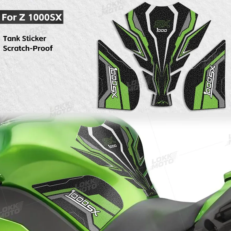 For Ninja1000SX 2017-2024 Z1000SX Z 1000 SX  Motorcycle Frosted Fuel Tank Sticker Protector Traction Pad Decals Set Waterproof